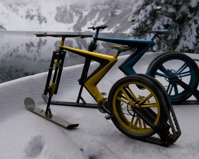 Зимний велосипед на лыжах Sno Bike 
