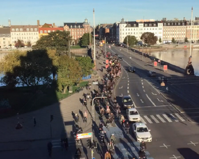 Видео: велосипедный час пик в Копенгагене