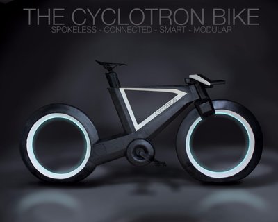 Фантастический смарт-велосипед Cyclotron без спиц и с подсветкой колес