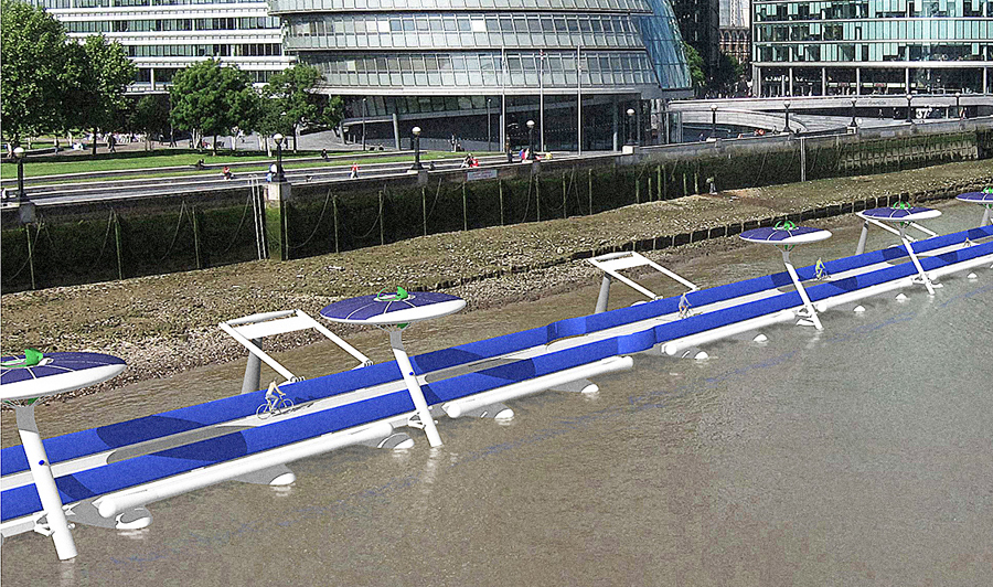 велодорожка Thames Deckway, которая пройдет по Темзе, обойдется в £600 000 000