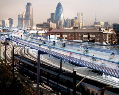 Мечта велосипедистов Лондона осуществится в новой магистрали SkyCycle