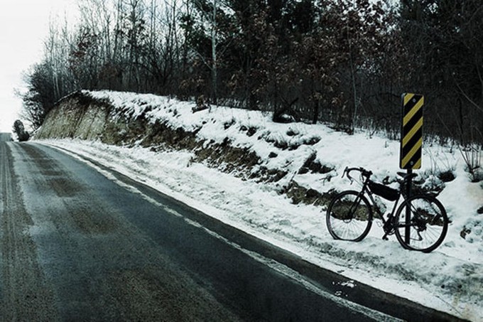 езда на велосипеде зимой
