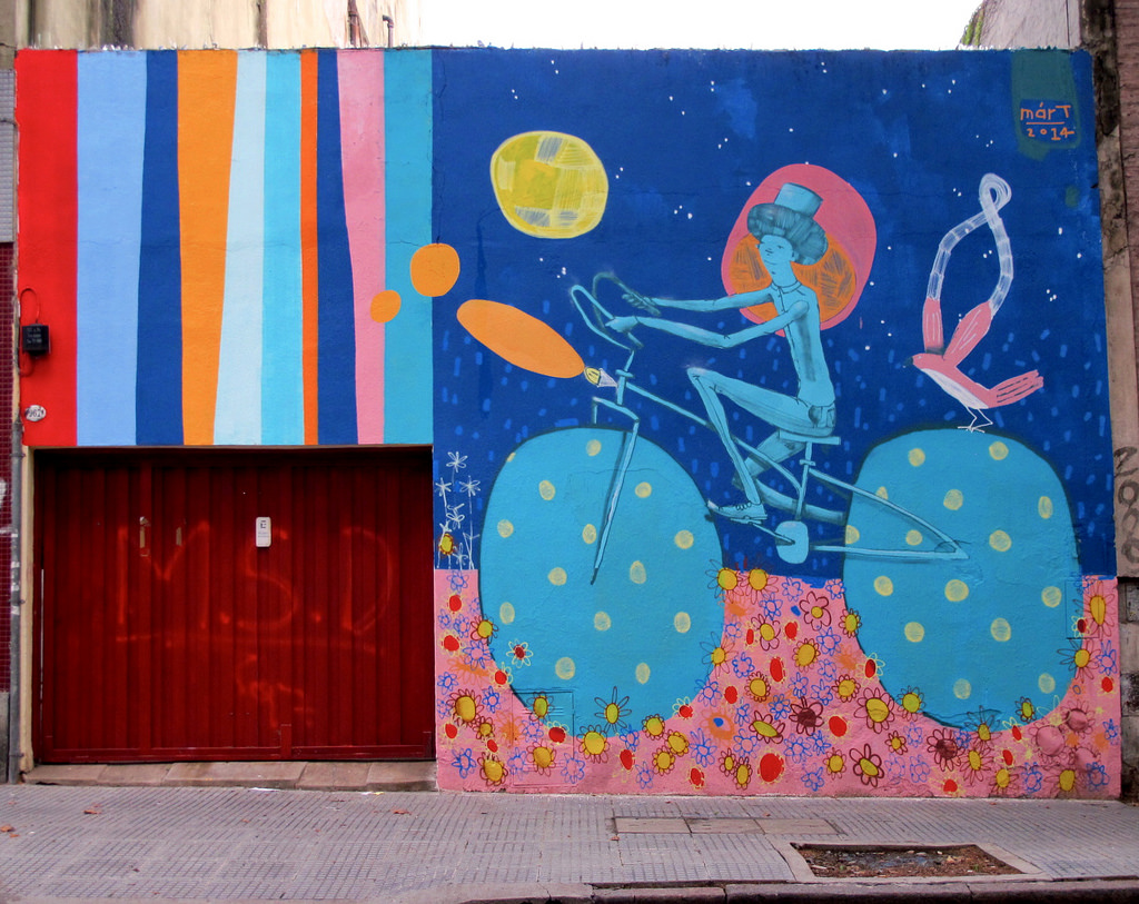 Аргентинский стрит-арт с велосипедами