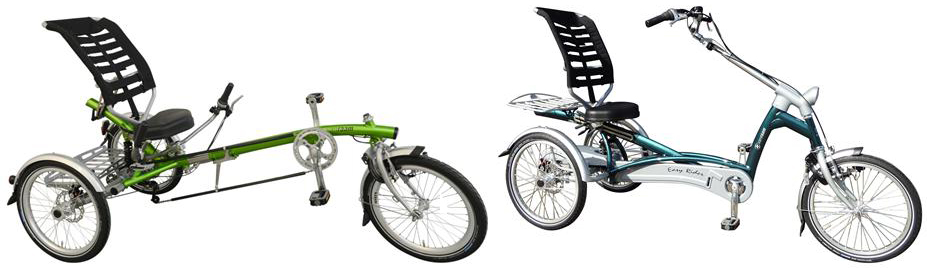 Полулежачие велосипеды (полу-лигерады) для инвалида человека с ограниченными возможностями