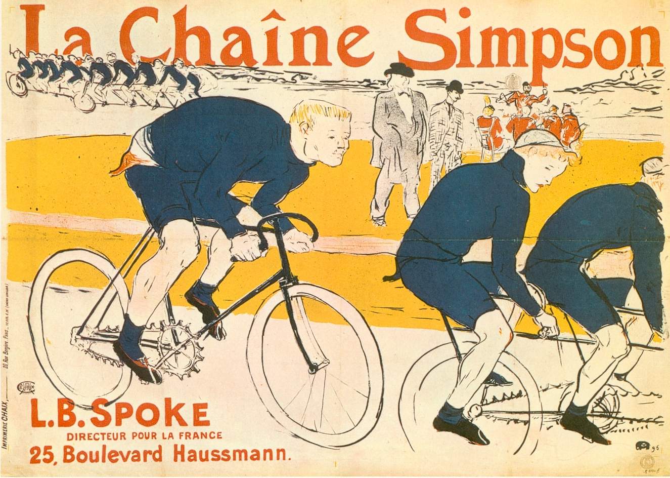 плакат велосипедной цепи Анри Тулуз-Лотрек