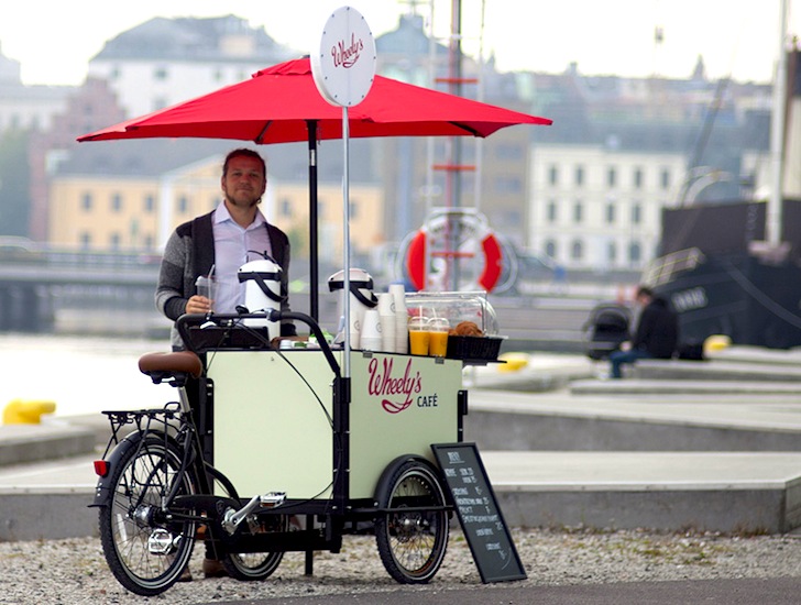 В экологически чистом велокафе Wheely's Cafe подают органический кофе